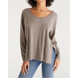 NEW Z SUPPLY farren slub long sleeve tee in ash